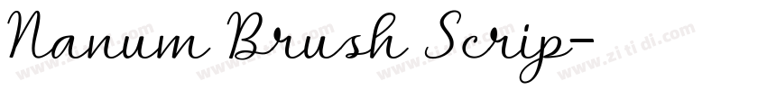 Nanum Brush Scrip字体转换